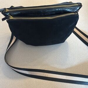 By Anthropologie Modern Two Pouch Vegan Suede and Leather Crossbody